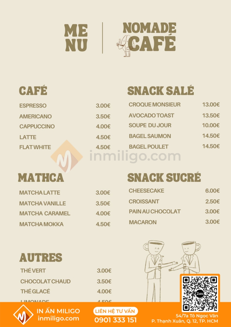 Menu tối giản