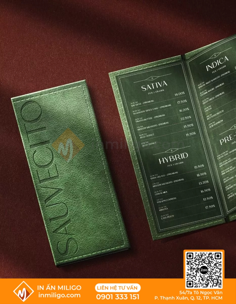 In menu vải