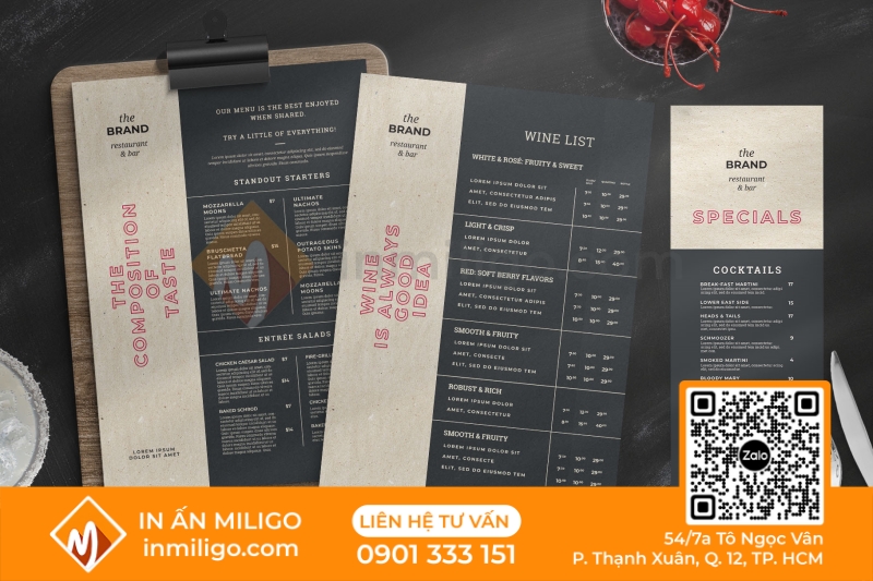 Menu vintage
