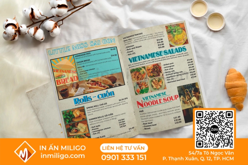 Menu vintage